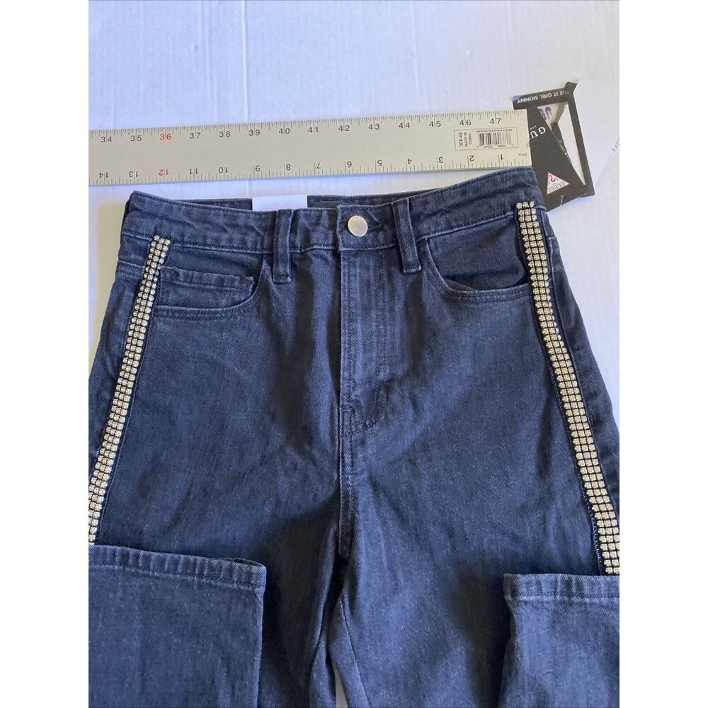 GUESS The It Girl Skinny Straight High Jeans MSRP $148 25 Waist 28 Length - Picture 4 of 8